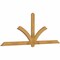 Ekena Millwork Redmond Rough Sawn Timber Gable Bracket, Western Red Cedar, 96"W x 36"H x 2"D x 4"F, 9/12 Pitch GBW096X36X0204RED00RWR - alternate 4